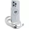 Karl Lagerfeld KF002085 Capa rígida IML Choupette Head & Cord MagSafe transparente para iPhone 14 Pro 6,1