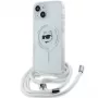 Karl Lagerfeld KLHMP15SHCCHNT Capa rígida IML Choupette Head & Cord MagSafe transparente para iPhone 15 / 14 / 13 6,1