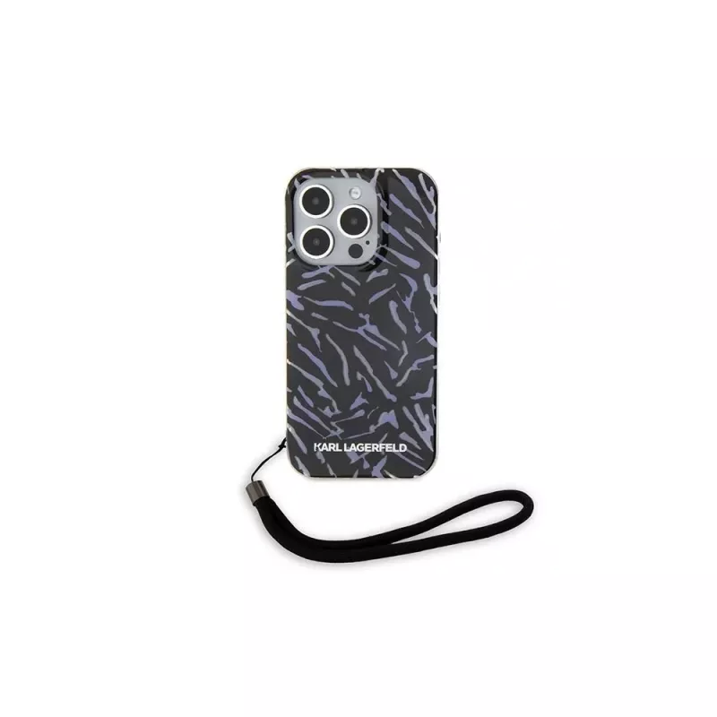 Karl Lagerfeld Capa traseira Zebra With Cord para Apple iPhone 15 Pro Max 6,7