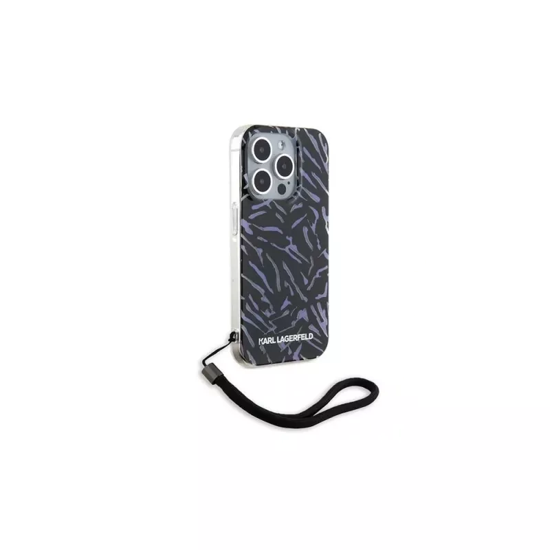 Karl Lagerfeld Capa traseira Zebra With Cord para Apple iPhone 15 Pro Max 6,7