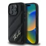 Karl Lagerfeld Capa rígida Quilted Signature para iPhone 16 Pro, preta