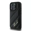 Karl Lagerfeld Capa rígida Quilted Signature para iPhone 16 Pro, preta