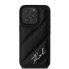 Karl Lagerfeld Capa rígida Quilted Signature para iPhone 16 Pro, preta