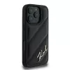 Karl Lagerfeld Capa rígida Quilted Signature para iPhone 16 Pro, preta