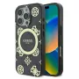 Guess GUHMP16XH4PYEEK Capa rígida para iPhone 16 Pro Max 6,9 inch preta Peony em fundo 4G MagSafe