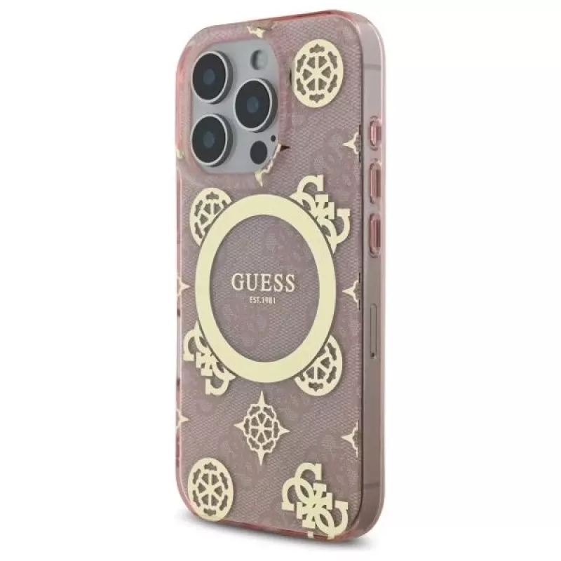Guess GUHMP16LH4PYEEP Capa rígida para iPhone 16 Pro 6,3