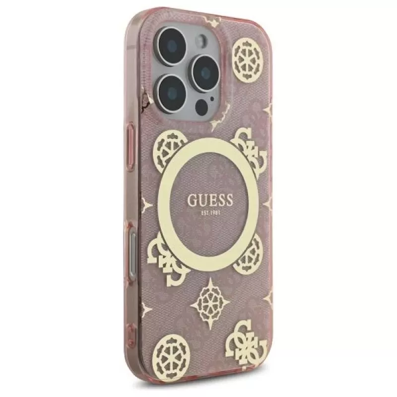 Guess GUHMP16LH4PYEEP Capa rígida para iPhone 16 Pro 6,3