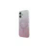 Guess Capa MagSafe IML Glitter Gradient para iPhone 16 (rosa)