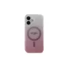 Guess Capa MagSafe IML Glitter Gradient para iPhone 16 (rosa)