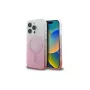 Guess Capa MagSafe IML Glitter Gradient para iPhone 16 Pro (rosa)