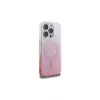 Guess Capa MagSafe IML Glitter Gradient para iPhone 16 Pro (rosa)