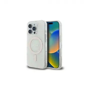 Guess GUHMP16LH4DTEH Capa rígida para iPhone 16 Pro 6,3