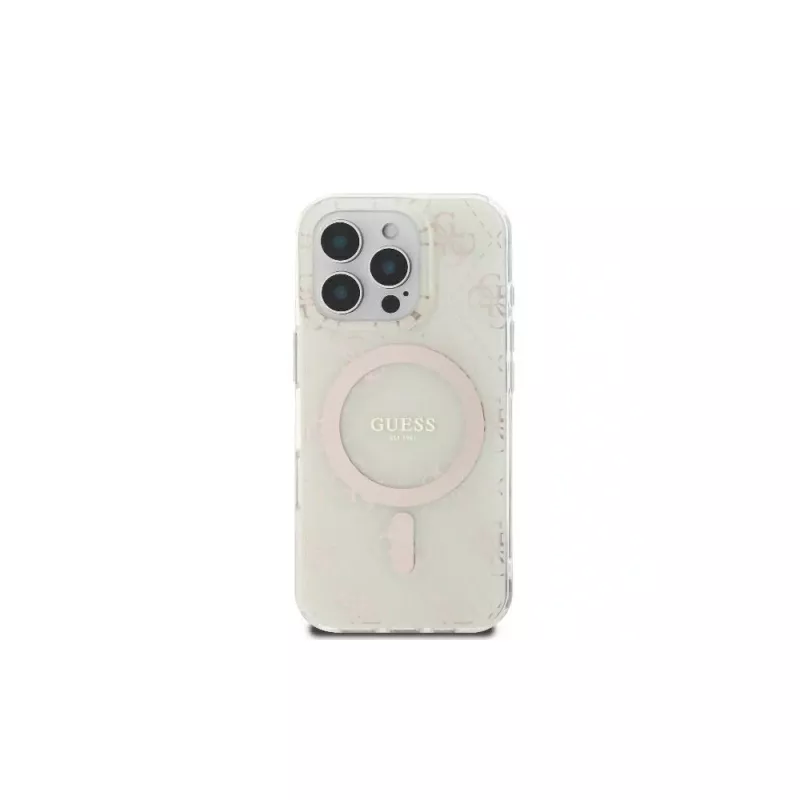 Guess GUHMP16LH4DTEH Capa rígida para iPhone 16 Pro 6,3