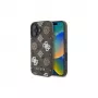 Guess Capa MagSafe Peony em fundo 4G para iPhone 16 (castanha)