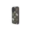 Guess Capa MagSafe Peony em fundo 4G para iPhone 16 (castanha)