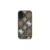 Guess Capa MagSafe Peony em fundo 4G para iPhone 16 (castanha)