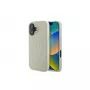 Guess GUHMP16SPGHSMME Capa rígida para iPhone 16 bege Grained Ring MagSafe