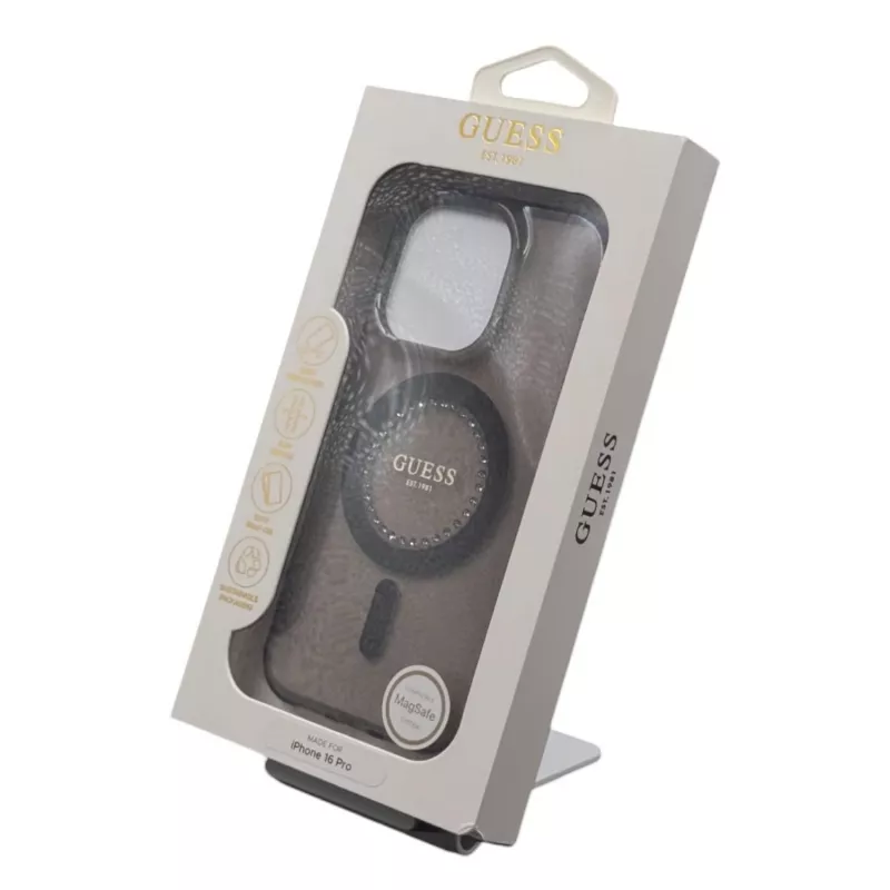 Guess GUHMP16LPFTDTEK Capa rígida para Apple iPhone 16 Pro 6,3