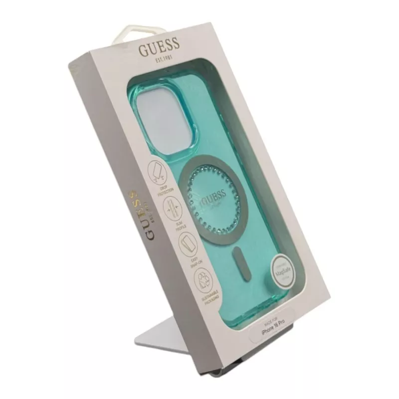 Guess GUHMP16LPFTDTEN Capa rígida para iPhone 16 Pro 6,3