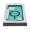 Guess Capa MagSafe IML Rhinestones para iPhone 16 Pro Max (verde)