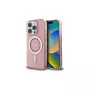 Guess GUHMP16LPFTDTEP Capa rígida IML Rhinestones MagSafe para iPhone 16 Pro 6,3
