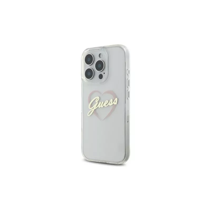 Guess GUHCP16LHCHGSPT Capa rígida IML Heart para Apple iPhone 16 Pro 6,3