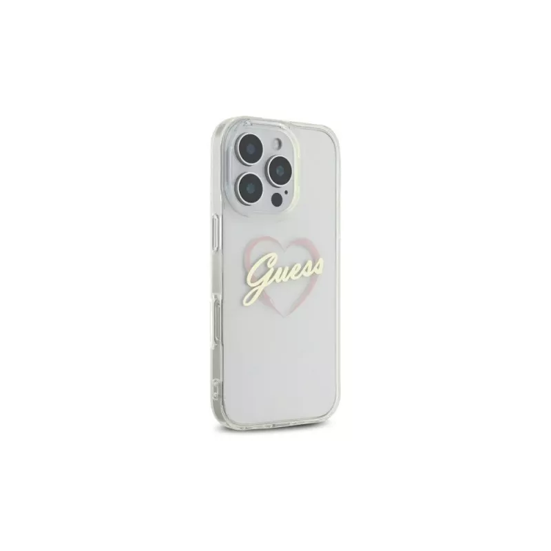 Guess GUHCP16LHCHGSPT Capa rígida IML Heart para Apple iPhone 16 Pro 6,3