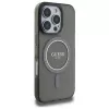 Guess GUHMP16LHFGEREK Capa rígida IML Glitter Circle MagSafe para iPhone 16 Pro 6,3