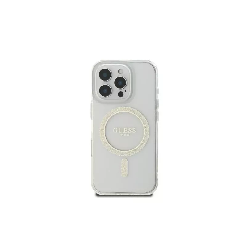Guess GUHMP16LHFGERET Capa rígida para iPhone 16 Pro 6,3