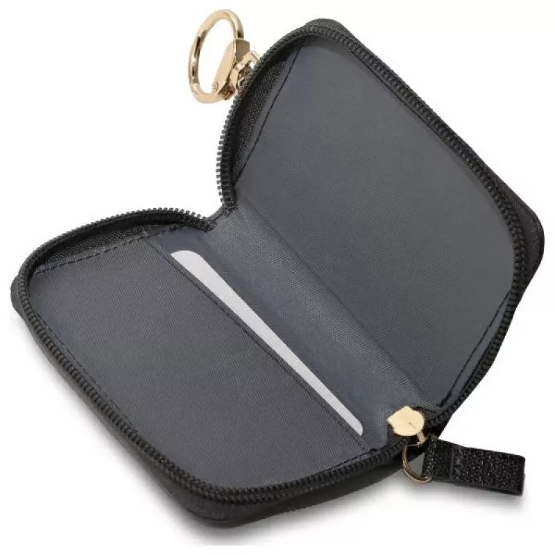 Guess Bolsa para cabo GUABP4DPTK preta 4G Triangle organizador de cabos