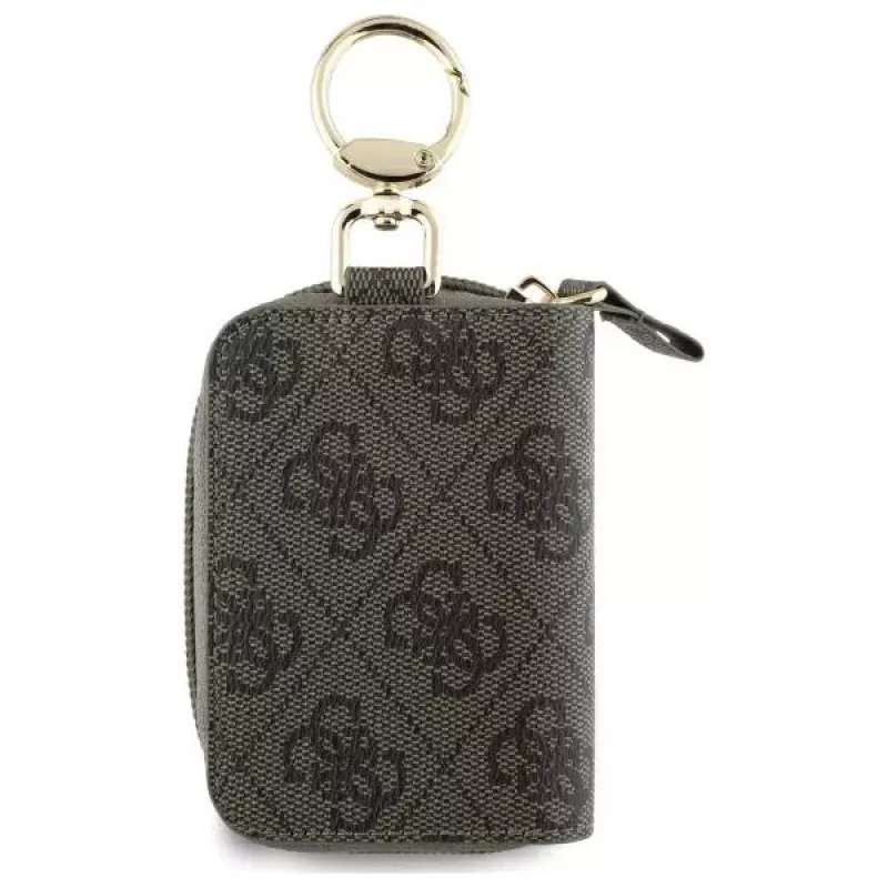 Guess bolsa para cabos GUABP4DPTW castanha 4G Triangle em pele ecológica, organizador de acessórios
