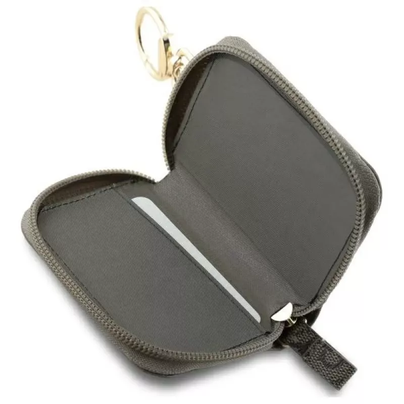 Guess bolsa para cabos GUABP4DPTW castanha 4G Triangle em pele ecológica, organizador de acessórios