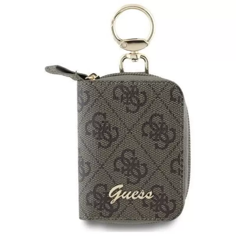 Guess bolsa para cabos GUABP4DPTW castanha 4G Triangle em pele ecológica, organizador de acessórios
