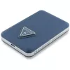 GUESS Power bank sem fios Grained Triangle 5000mAh 15W USB-C MagSafe azul