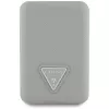 GUESS Power bank sem fios Grained Triangle 5000mAh 15W USB-C MagSafe bege