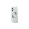 Guess GUHMP16MHFWFCT Capa rígida transparente IML Flowers Wreath MagSafe para iPhone 16 Plus 6,7 polegadas