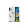 Guess GUHMP16LHFWFCT Capa rígida transparente IML Flowers Wreath MagSafe para iPhone 16 Pro 6,3 polegadas