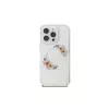Guess GUHMP16LHFWFCT Capa rígida transparente IML Flowers Wreath MagSafe para iPhone 16 Pro 6,3 polegadas