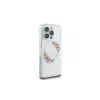 Guess GUHMP16LHFWFCT Capa rígida transparente IML Flowers Wreath MagSafe para iPhone 16 Pro 6,3 polegadas