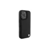 BMW Signature Collection Capa rígida em pele verdadeira preta Hot Stamp MagSafe para Apple iPhone 16 Pro Max 6,9 polegadas