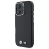 BMW M Smooth Full Wrapped Metal Capa rígida preta para Apple iPhone 16 Pro