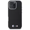 BMW M Smooth Full Wrapped Metal Capa rígida preta para Apple iPhone 16 Pro