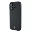 Mercedes-Benz MEHMP16S23RBARK Capa rígida preta em pele texturada e lisa com MagSafe para iPhone 16 6,1 polegadas