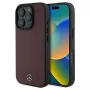 Mercedes-Benz MEHMP16L23RBARR Capa rígida em pele texturada e lisa vermelha MagSafe para iPhone 16 Pro 6,3 polegadas