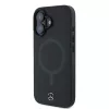 Mercedes-Benz MEHMP16S23RCMK Capa rígida preta em pele lisa MagSafe para iPhone 16 6,1 polegadas