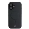 Mercedes-Benz MEHMP16S23RCMK Capa rígida preta em pele lisa MagSafe para iPhone 16 6,1 polegadas