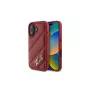 Karl Lagerfeld Capa Quilted Signature para iPhone 16, vermelha