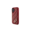 Karl Lagerfeld Capa Quilted Signature para iPhone 16, vermelha