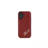 Karl Lagerfeld Capa Quilted Signature para iPhone 16, vermelha