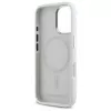 Karl Lagerfeld KLHMP16SSCMKMPCH Capa rígida em silicone branca MagSafe para Apple iPhone 16 6,1 polegadas